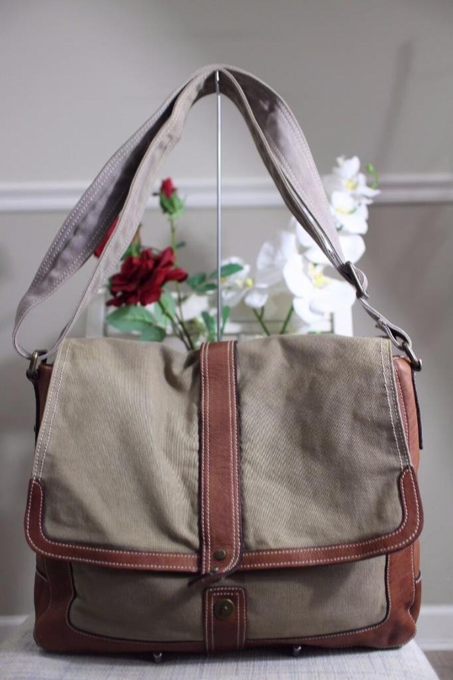 Fossil Men's Canvas Ranger Braun Messenger Bag #MBG5822 (30000
